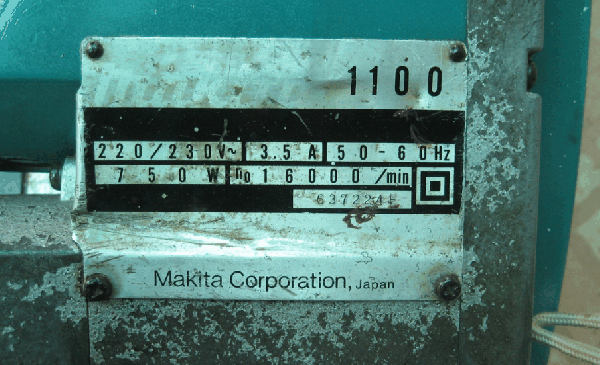 ขายด่วนกบไฟฟ้า Makita รุ่น1100 Made in japan 100\%