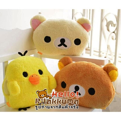 ขายหมอนตุ๊กตาสอดมือ หน้าน้องหมี และเจ้าไก่เหลือง ราคาถูกๆ