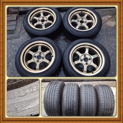 ขายแม็กมือ2 TE37V(Kspeed) ขอบ15 กว้าง8 ออฟ 25 +ยางปี11ดอกเยอะ 12,800 B ถูก