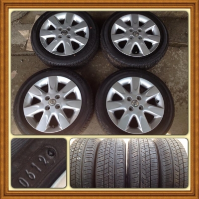 ขายแม็กเดิม 15 Nissan March + ยางปี12 ราคา 8,900 บ.ราคาถูก