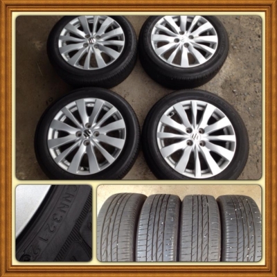 ขายแม็กเดิมขอบ16 ตัว Top Suzuki Swift. 4รู100 + ยางปี12 ราคา 9,900. บ.ถูก