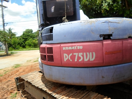 ขายรถแบ็คโฮ KOMAYSU PC 75 UU-2 เอกสารใบ อินวอย์ มีระบบหัวเจาะ