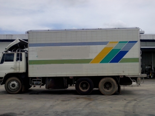ขายสิบล้อ HINO FL227 เครื่อง EM100 220แรง บรรทุกตู้เปียกแสตนเหรด สภาพตามรูป