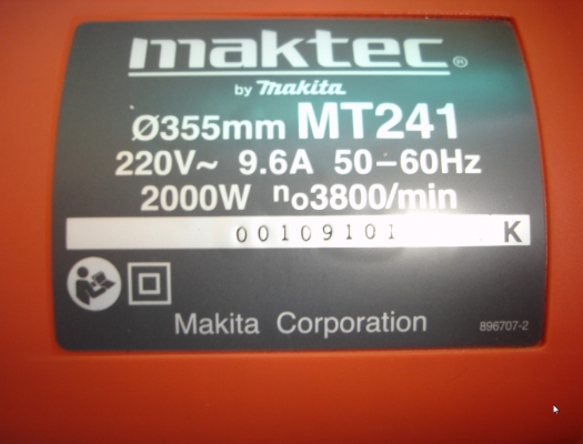 ขายแท่นตัดไฟเบอร์ 14 นิ้ว 2,000 วัตต์ Maktec รุ่น MT241