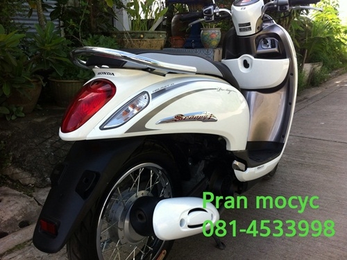 ขายscoopyสีขาวเทาปี2556 พร้อมโอนให้ฟรี