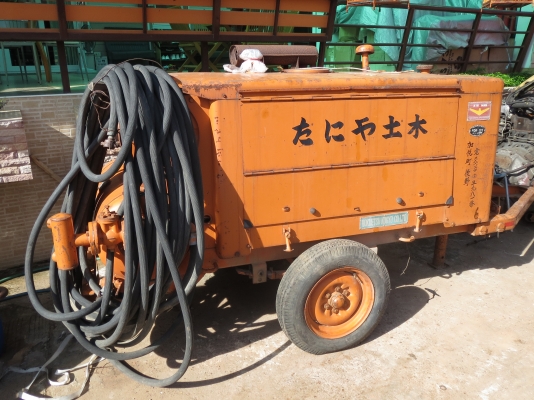 เครื่องปั๊มลมเคลื่อนที่ Airman เครื่องดีเซล 4สูบ มือสองนอก พร้อมหางลาก