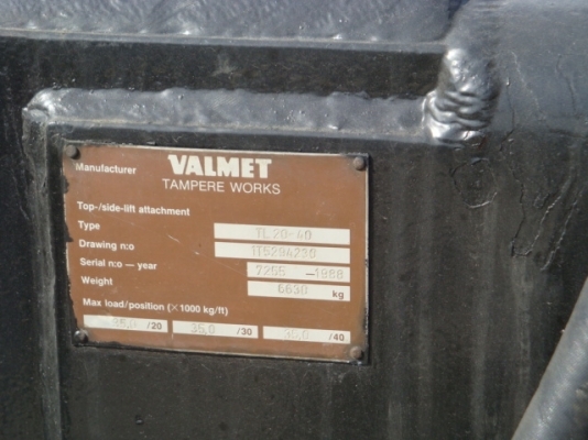 ขายรถท๊อปลิฟท์ยกตู้คอนเทนเนอร์valmetขนาด40T ขายรถท๊อปลิฟท์ยกตู้คอนเทนเนอร์valmetขนาด40T