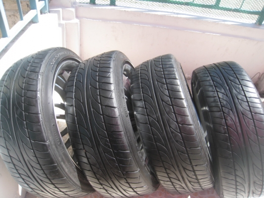 ขายล้อแม็กมือ 2 Lenso 17"x7" et40 4รู100 ล้อทำสีมาใหม่ครับ+ ยางปี12 (081-3747940))