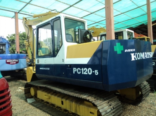 ละอองดาวแทรคเตอร์ ขายรถแบคโฮ KOMATSU PC120-5 เก่านอก สภาพพร้อมใช้ราคาถูก