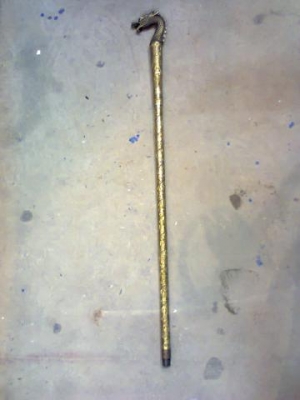 ไม้เท้า ทองเหลืองเก่า