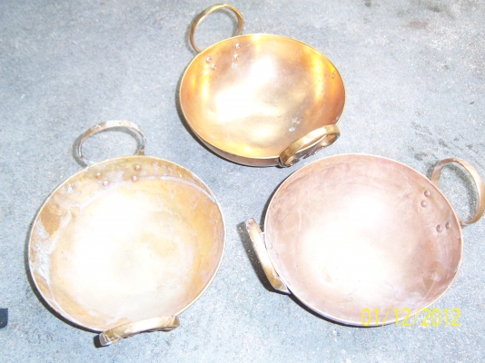 กระทะทองเหลืองขนาดเล็ก 6.5 นิ้ว