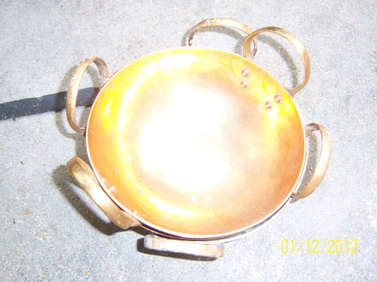 กระทะทองเหลืองขนาดเล็ก 6.5 นิ้ว