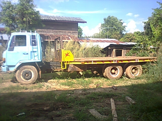 ขายเทเลอร์ลากแบคโฮ  2 เพลา เครื่อง HO7C ช่วงล่าง FUSO เบรคลมดัน วางหัว ROCKY คานหน้าใหญ่  ไม่มีเล่มทะเบียน