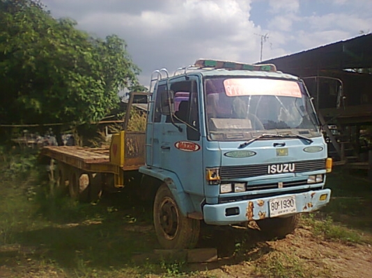 ขายเทเลอร์ลากแบคโฮ  2 เพลา เครื่อง HO7C ช่วงล่าง FUSO เบรคลมดัน วางหัว ROCKY คานหน้าใหญ่  ไม่มีเล่มทะเบียน