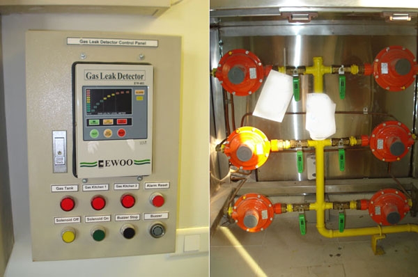 ขาย เครื่องเตือนแก๊สรั่ว ( GAS LEAK DETECTOR) ยี่ห้อ EWOO รุ่น EW401  สภาพ 99\%  เป็นของใหม่ยังเพิ่งใช้งานได้ครั้งเดียว สามารถแสดงผล และตรวจจับการรั่วของแก๊ส  + ตู้คอนโทรล + หัว SAFETY แก๊ส 6 หัว ใหญ่  ราคาตอนซื้อมารวม 50000 บาท ต้องการขายราคาถูก