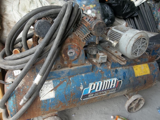 ขายด่วน ปั๊มลม PUMA ขนาด250ลิตร มอเตอร์7แรงไฟโรงงาน