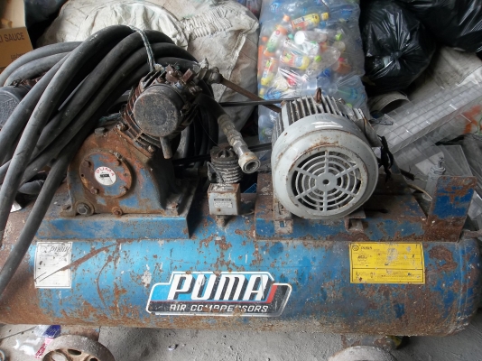 ขายด่วน ปั๊มลม PUMA ขนาด250ลิตร มอเตอร์7แรงไฟโรงงาน