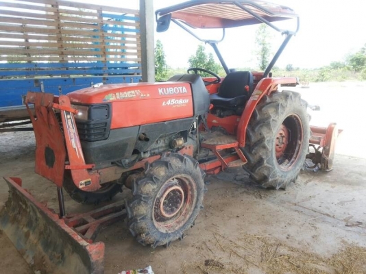 ปัญญาแทรคเตอร์มาแล้ว...นางฟ้า ครับ คูโบต้า L4508 DI special พร้อมใบมีดคานล่าง โรตาลี่ตราช้าง 1.80ม.