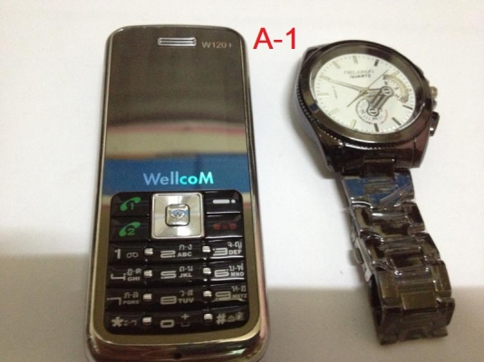 ชุดสุดคุ้ม โทรศัพท์ 2 ซิม W120+ แถมนาฬิกาข้อมือชาย สุดหรู ส่งฟรี มี 5 ชุดครับ 499 บาท