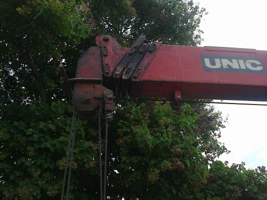 6ล้อHINO FF3H 195แรงติดเครนUNIC 5 ตัน5ปลอก รถมือเดียวออกห้างแท้...ไมล์ยังใช้ได้36xxxxกม.