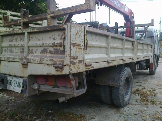 6ล้อHINO FF3H 195แรงติดเครนUNIC 5 ตัน5ปลอก รถมือเดียวออกห้างแท้...ไมล์ยังใช้ได้36xxxxกม.