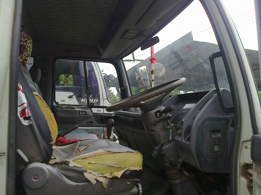 6ล้อHINO FF3H 195แรงติดเครนUNIC 5 ตัน5ปลอก รถมือเดียวออกห้างแท้...ไมล์ยังใช้ได้36xxxxกม.