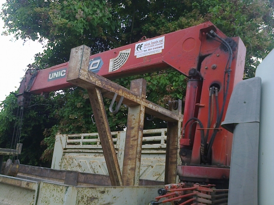 6ล้อHINO FF3H 195แรงติดเครนUNIC 5 ตัน5ปลอก รถมือเดียวออกห้างแท้...ไมล์ยังใช้ได้36xxxxกม.