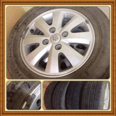ขายแม็กเดิมขอบ15 Toyota Azvanza 4รู114 + ยางปี10 ราคา 5,200 บาท