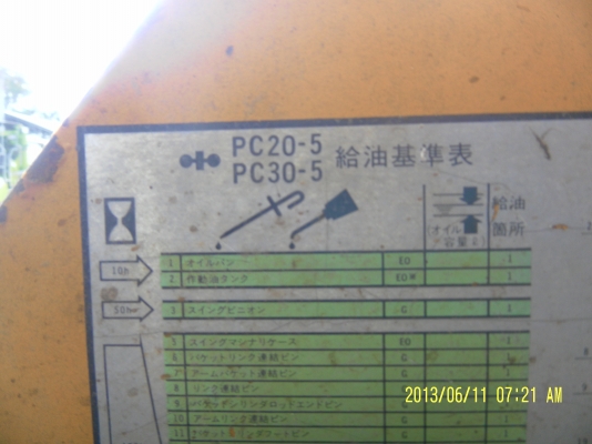 รถแม็คโครโคมัสสุPC20-5เก่านอกพร้อมใช้มีเอกสารนำเข้าโทร0816426706