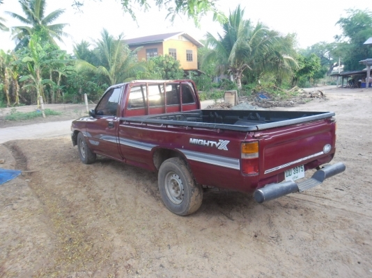 รถกระบะไมตีตอนเดียวสีแดงปี่2538 พาวเวอร์ คันซีสวยแอรืเย็น