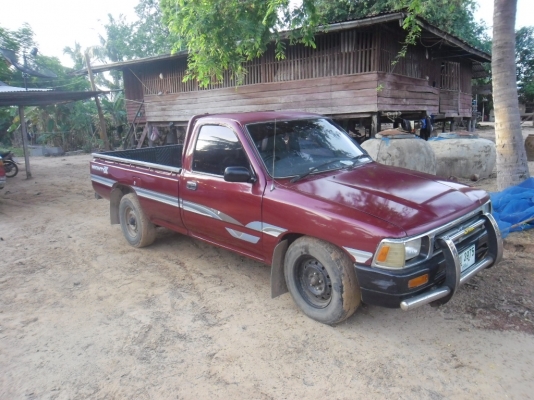 รถกระบะไมตีตอนเดียวสีแดงปี่2538 พาวเวอร์ คันซีสวยแอรืเย็น