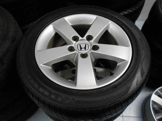 ขายล้อแม็ก Honda Civic ขอบ 16 พร้อมยาง 205/55/16 ปี 11/เทิร์นได้-ใส่ฟรีค่ะ