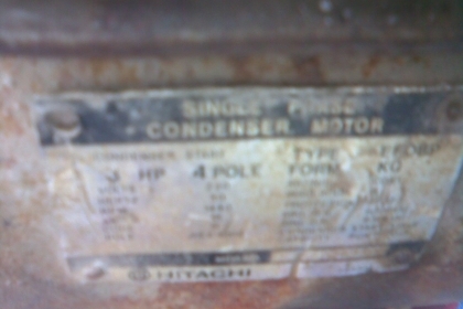 มอเตอร์ 3 แรง ฮิติชิ ไฟบ้าน