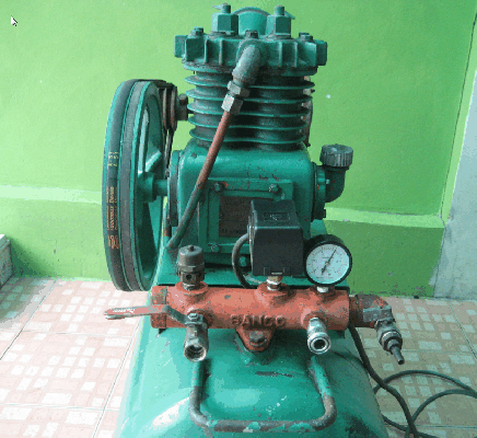 ขายด่วนปั้มลมญี่ปุ่นแท้ 1HP ยี่ห้อ K.K.KAWANISHI KIKAI