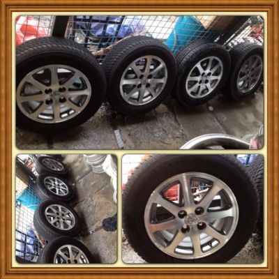 ขายแม็กเดิม Toyota vios 7 ก้าน ขอบ14 4รู100+ยาง ราคา 3500 บ. ถูกกกกกกมากกกกกก**