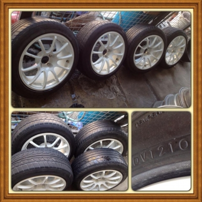 ขายแม็กมือ2 Advan RS ขอบ15 กว้าง 8 + ยางปี10 ราคา 11,500บาทถูก