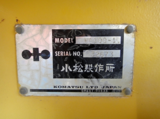 รถตักล้อยาง  WA100-1-32673  แขนยาว สภาพสวย รถนอกจากญี่ปุ่น  กำลังเดินทางเข้าไทย  จะถึง C.S. Motor ประมาณสิ้นเดือน มิ.ย. นี้  โทร.081-373-0559