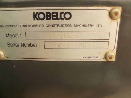 ขาย Kobelco SK200-8, S/n. YN12-T3933 สภาพสวยมาก