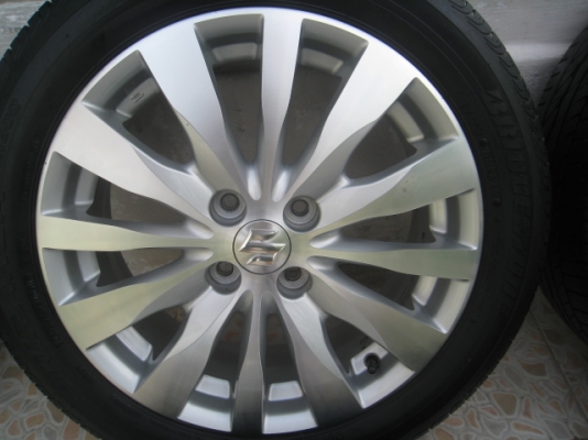 ขายล้อแม็ก Suzuki swift 16"x6" et45 4รู100 +ยางปี12  (081-3747940)
