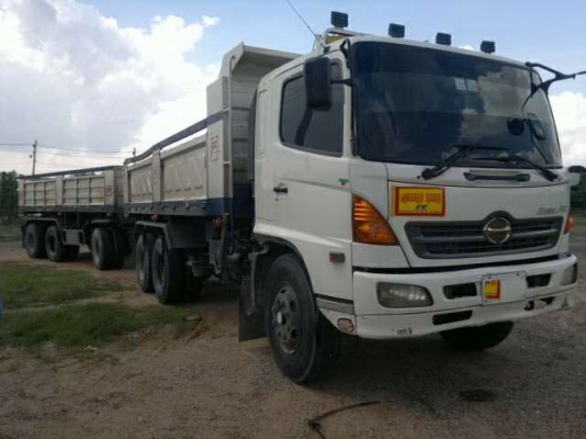 ขายรถ 22 ล้อพ่วงแม่-ลูกดัมพ์ HINO MEGA 260 ดัมพ์สามมิตรลอนเฉียง ปี 2548 ลูกพ่วงดัมพ์สหกิจ 3 สามคานแท้คอกเสมอหัว เจ้าของให้จัดไฟแนนซ์ได้ ราคา 2350000