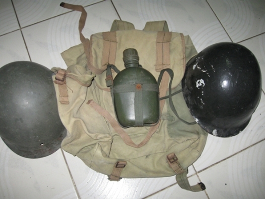 หมวก รองใน+เป้ทหาร(ชุด3)