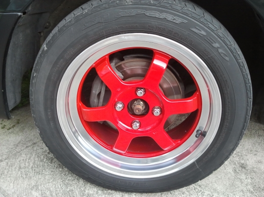 ขายล้อ TE37V สีแดงขอบเงา...