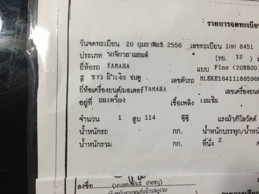 Yamaha New Fino Fashion ปี 2013