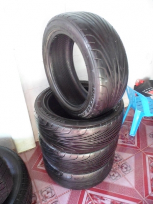 195/50/15"(4เส้น =2,000บ.)กินข้าง2เส้น(ใส่ล้อแบะมา)DEESTORE.carreras.R701(4210)ดอกหน้ายางยังเยอะอยู่ครับ