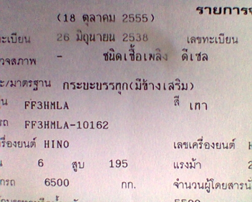 ขายหกล้อFF3H195แรงม้าสภาพพร้อมใช้