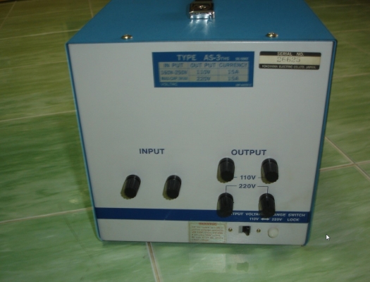 ขาย เครื่องป้องกันไฟตก  Automatic Voltage Regulator  VOLTAC AS-3THS  3KVA