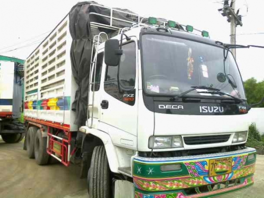 ขายรถพ่วง 22 ล้อ 2 เพลา แม-ลูก สวยๆ กระบะเหล็กคอกเกษตรดั้ม ISUZU FXZ DECA 320 ยูโรทู ปี.51 รถสวย ราคาย้อมๆ สนใจโทร
