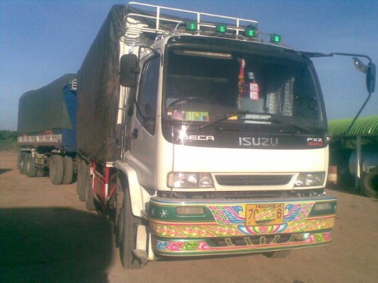 ขายรถพ่วง 22 ล้อ 2 เพลา แม-ลูก สวยๆ กระบะเหล็กคอกเกษตรดั้ม ISUZU FXZ DECA 320 ยูโรทู ปี.51 รถสวย ราคาย้อมๆ สนใจโทร