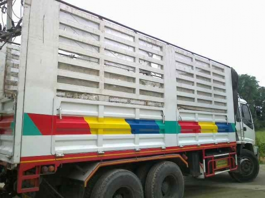 ขายรถพ่วง 22 ล้อ 2 เพลา แม-ลูก สวยๆ กระบะเหล็กคอกเกษตรดั้ม ISUZU FXZ DECA 320 ยูโรทู ปี.51 รถสวย ราคาย้อมๆ สนใจโทร