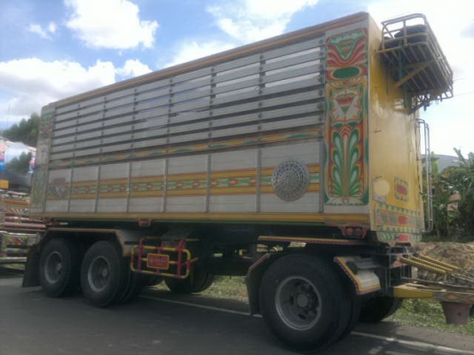 ขายรถพ่วง 22 ล้อ 2 เพลา แม-ลุก กระบะมิเนียมคอกเกษตรดั้ม ISUZU FXZ-360 ปี.53 รถสวยมากๆ สนใจโทร มี 2 พ่วง รีบจองด่วน